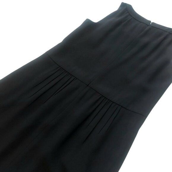 Akris Punto Black Pleated Sleeveless Cocktail Sheath Dress Women's Size US8 BNWT - Picture 5 of 13